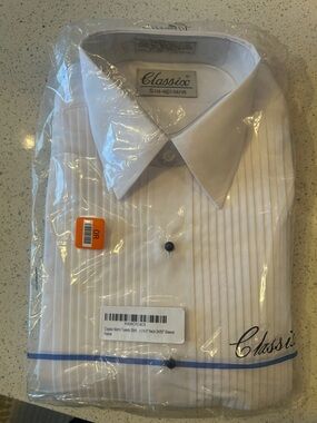 Classix Tuxedo Shirt Size Small 14.5” Neck 34/35 Sleeve